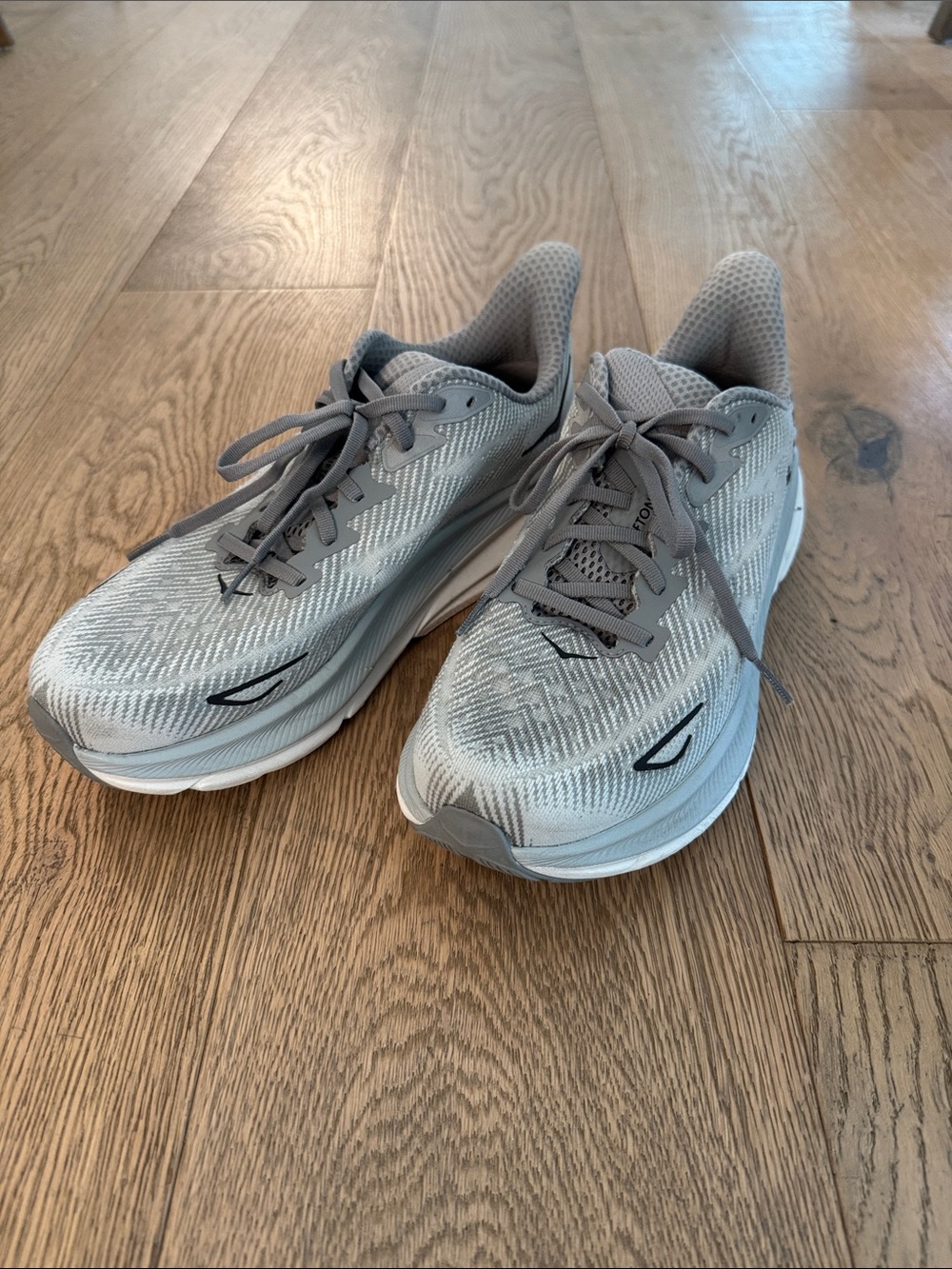 Hoka Men's Clifton Athletic Running Shoes - Light Gray